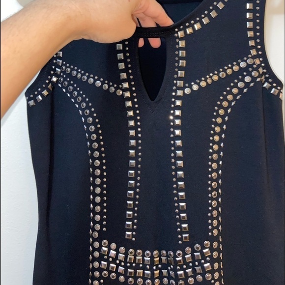 Philosophy Black Studded Sleeveless Shift Dress size XS - Picture 6 of 7